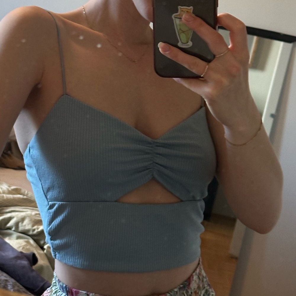 Urban outfitters cropped cut out tank